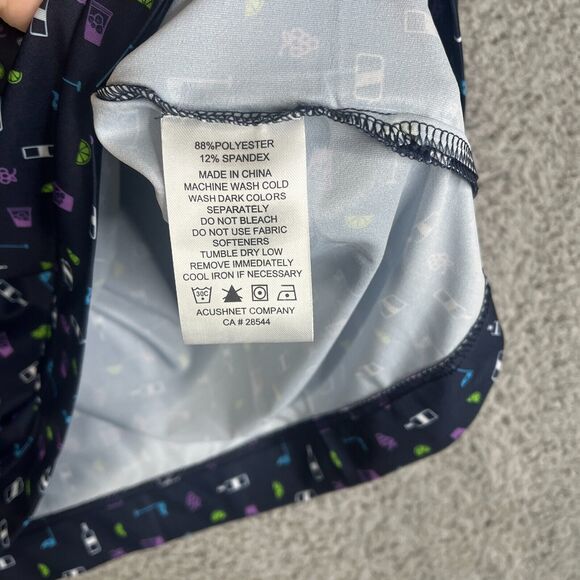 FootJoy Polo Shirt Mens XL Blue Cocktail Grapes Golf Tee All Over Print AOP - Picture 5 of 12